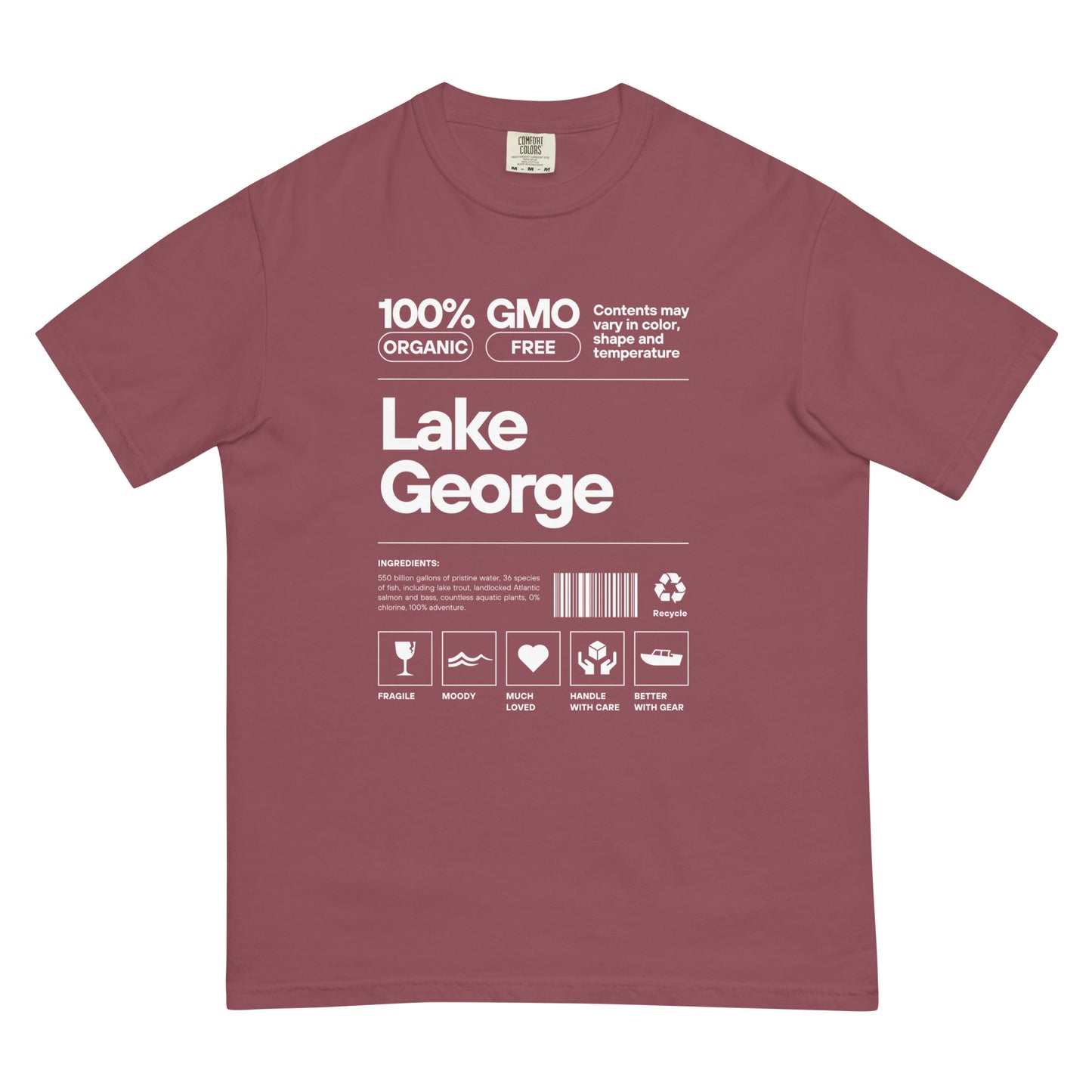 Lake George Ingredients Funny T-Shirt In Various Colors