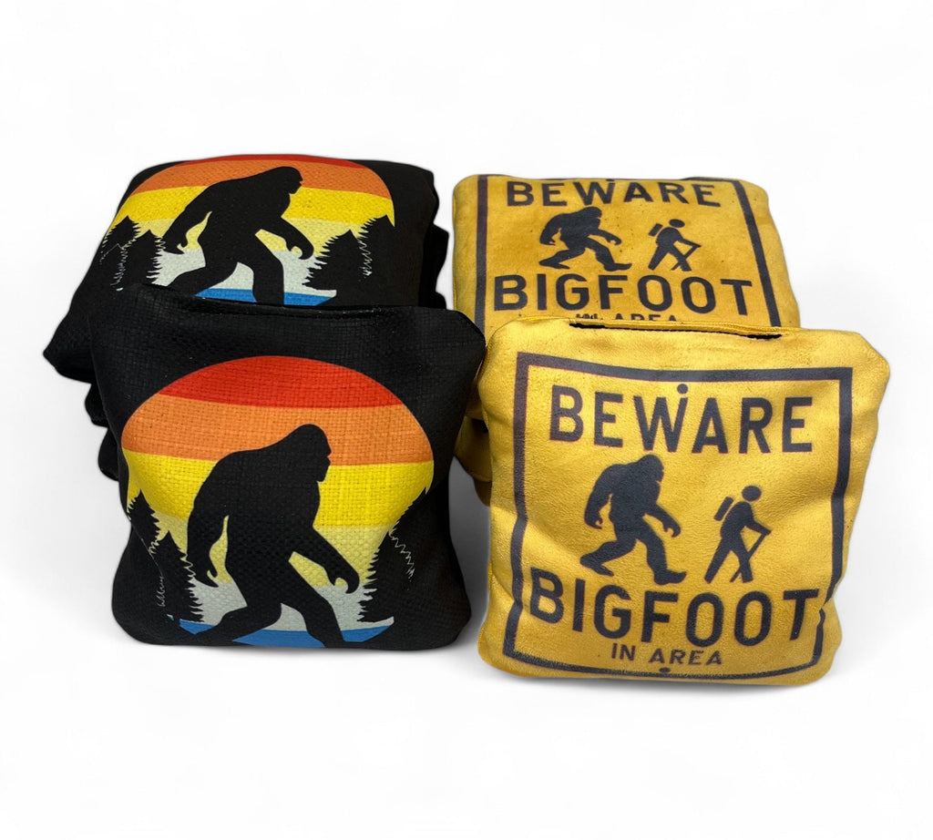 Bigfoot Retro Cornhole Bags — Set of 8, Slick & Stick, ACL/ACA Regulation