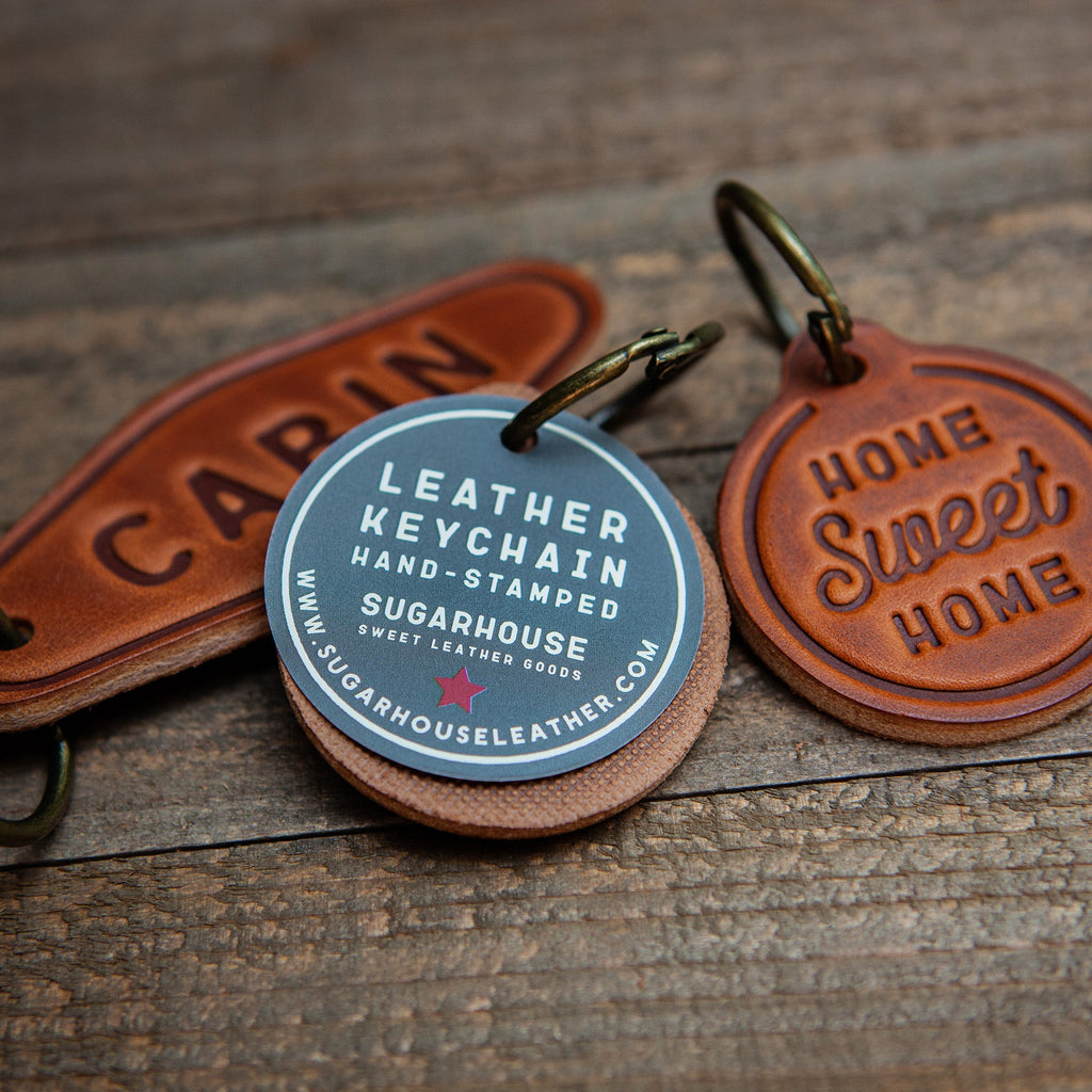 Adirondacks Leather Keychain Motel Style