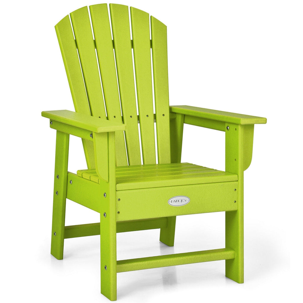 Kids' Adirondack Chair with Ergonomic Backrest — Green