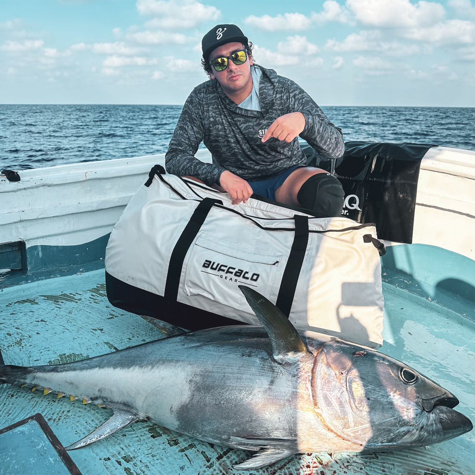 Fish Cooler Bag with Flat Bottom — 106QT / 100L, YKK Zipper