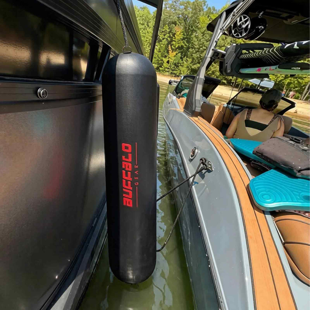 Inflatable Boat Fender with Electric Pump — 11.8×39.4", Marine-Grade PVC