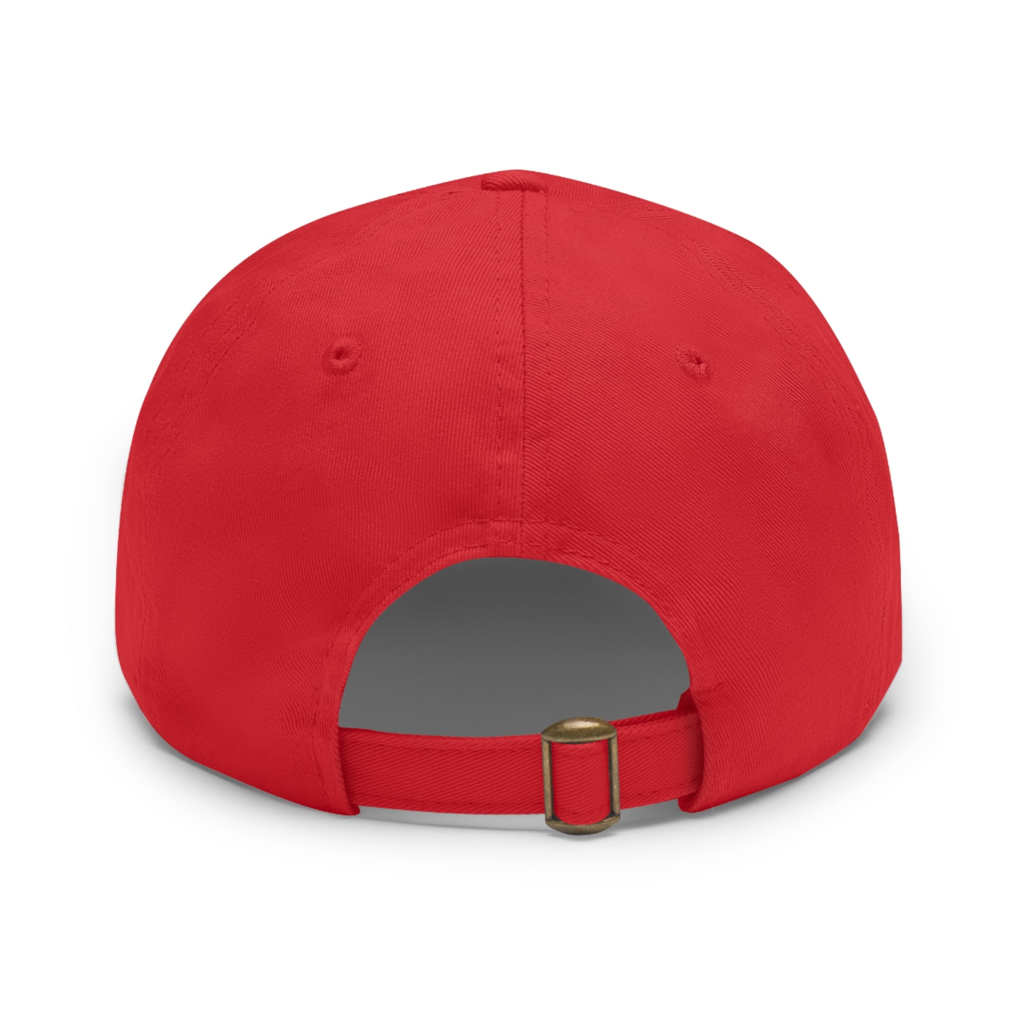 Lake George Round Leather Patch Dad Hat - Bear on Ice Design