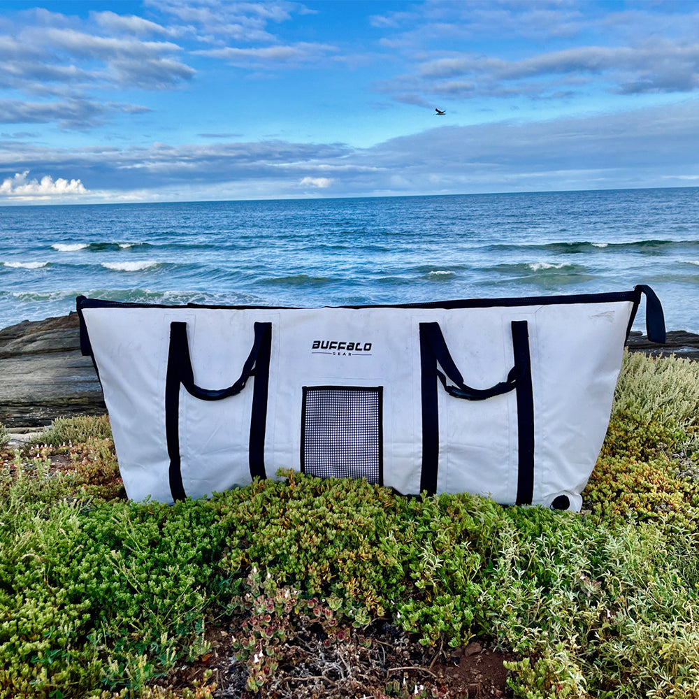 Fish Cooler Bag with Flat Bottom — 60×20", YKK Zipper, 48+ Hour Ice