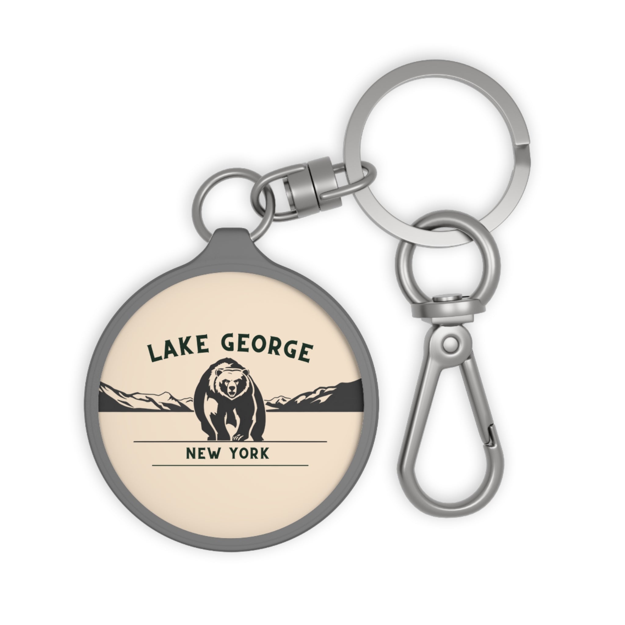 Lake George New York Bear Keyring Tag – Rustic Mountain Souvenir