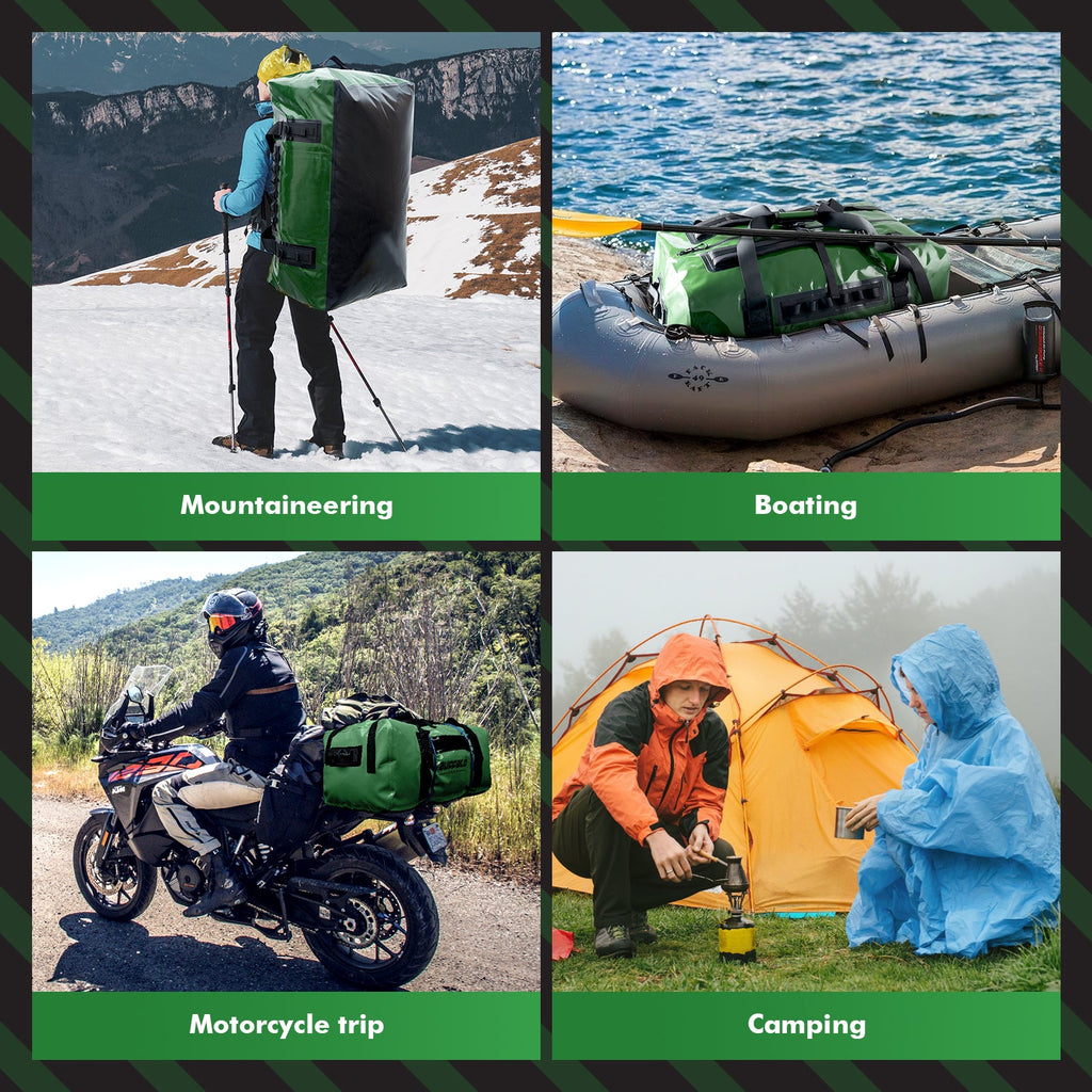 Waterproof Duffel Dry Bag — 159QT / 150L, 1000D Tarp, 3 Colors