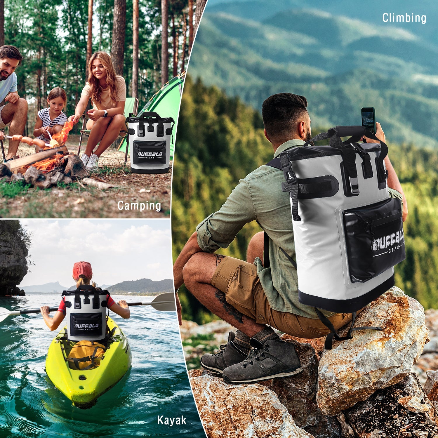 Buffalo Gear 19QT Backpack Cooler — Waterproof, Keeps Ice 36 Hours