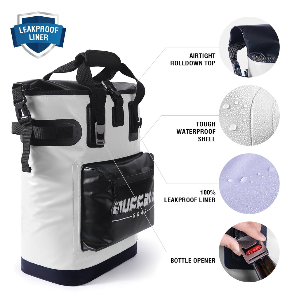 Buffalo Gear 19QT Backpack Cooler — Waterproof, Keeps Ice 36 Hours