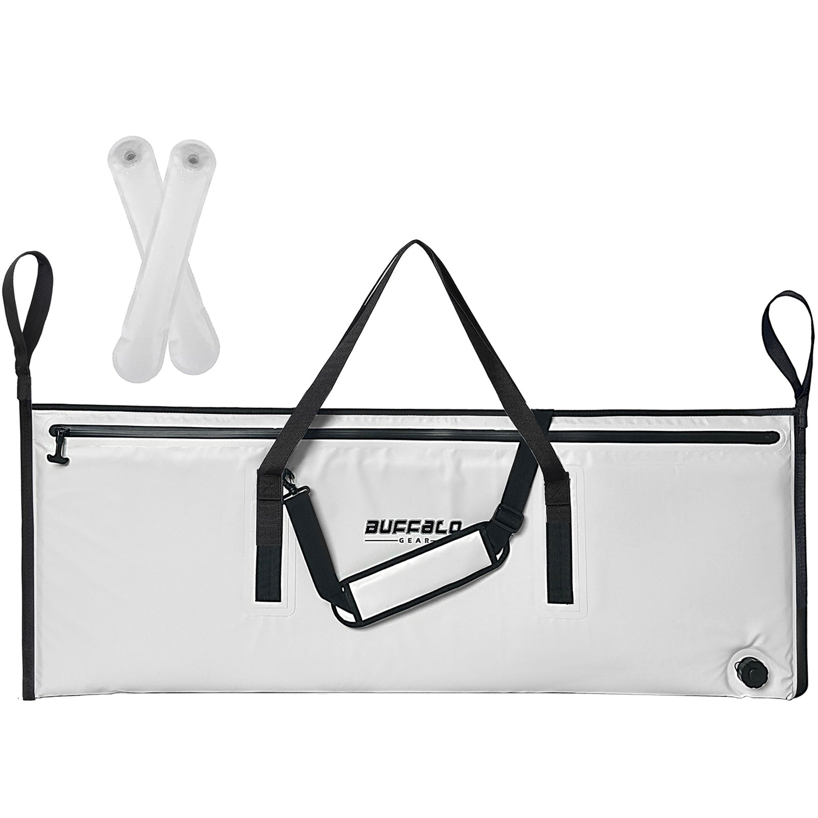 Insulated Fish Cooler Bag — 48×18", Airtight Zipper, 48hr Ice Retention