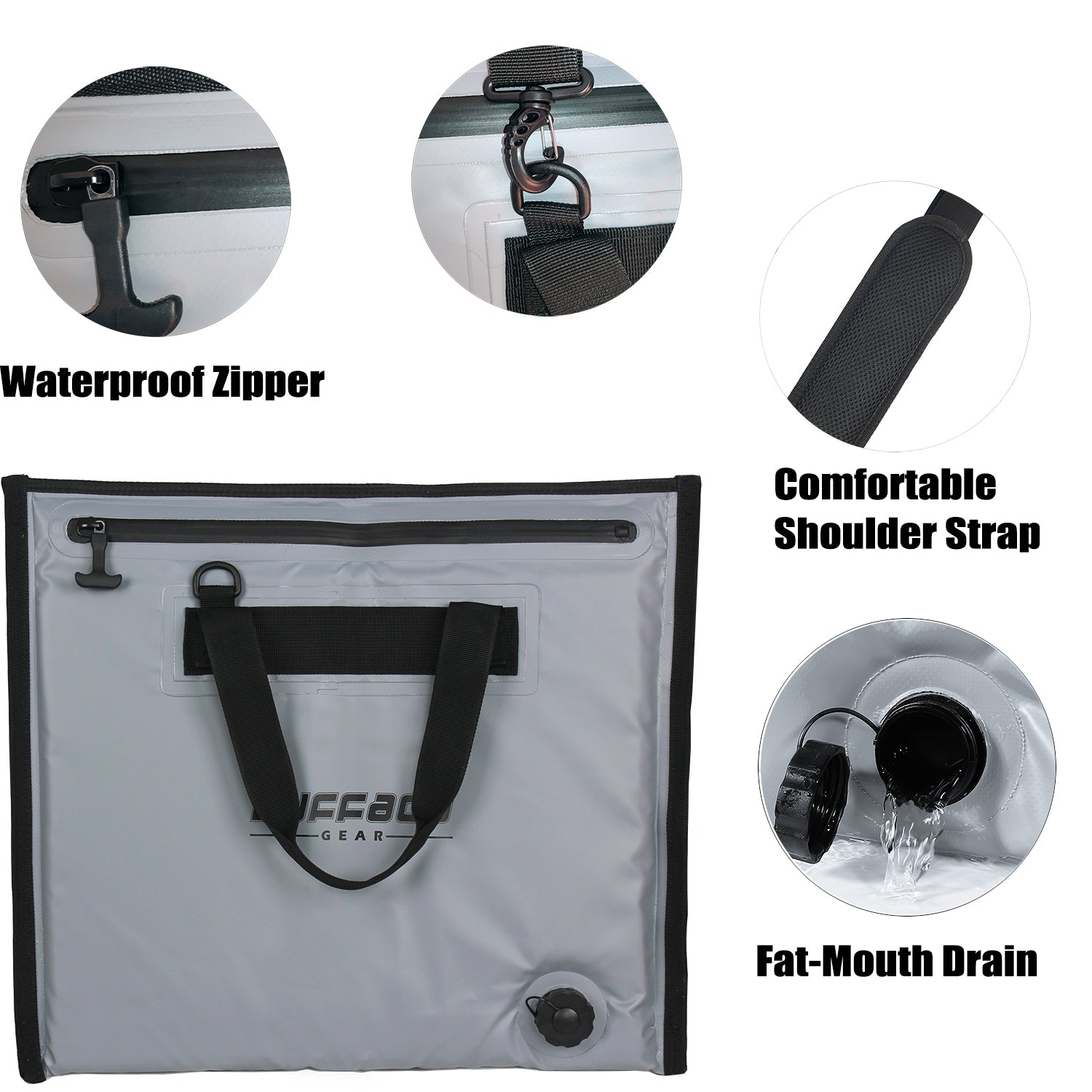 Fish & Bait Cooler Bag — 20", Insulated, Leak-Proof, 3 Colors