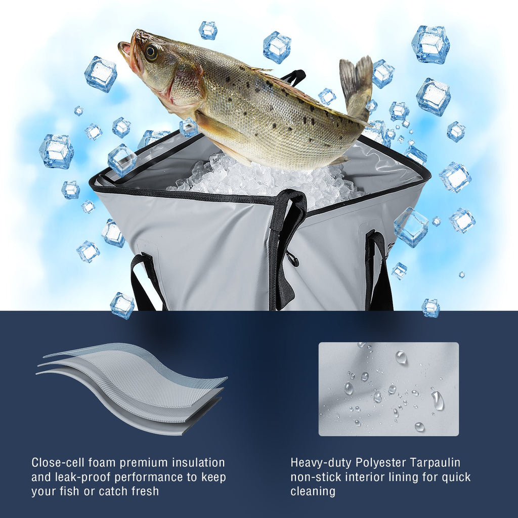 Fish & Bait Cooler Bag — 20", Insulated, Leak-Proof, 3 Colors