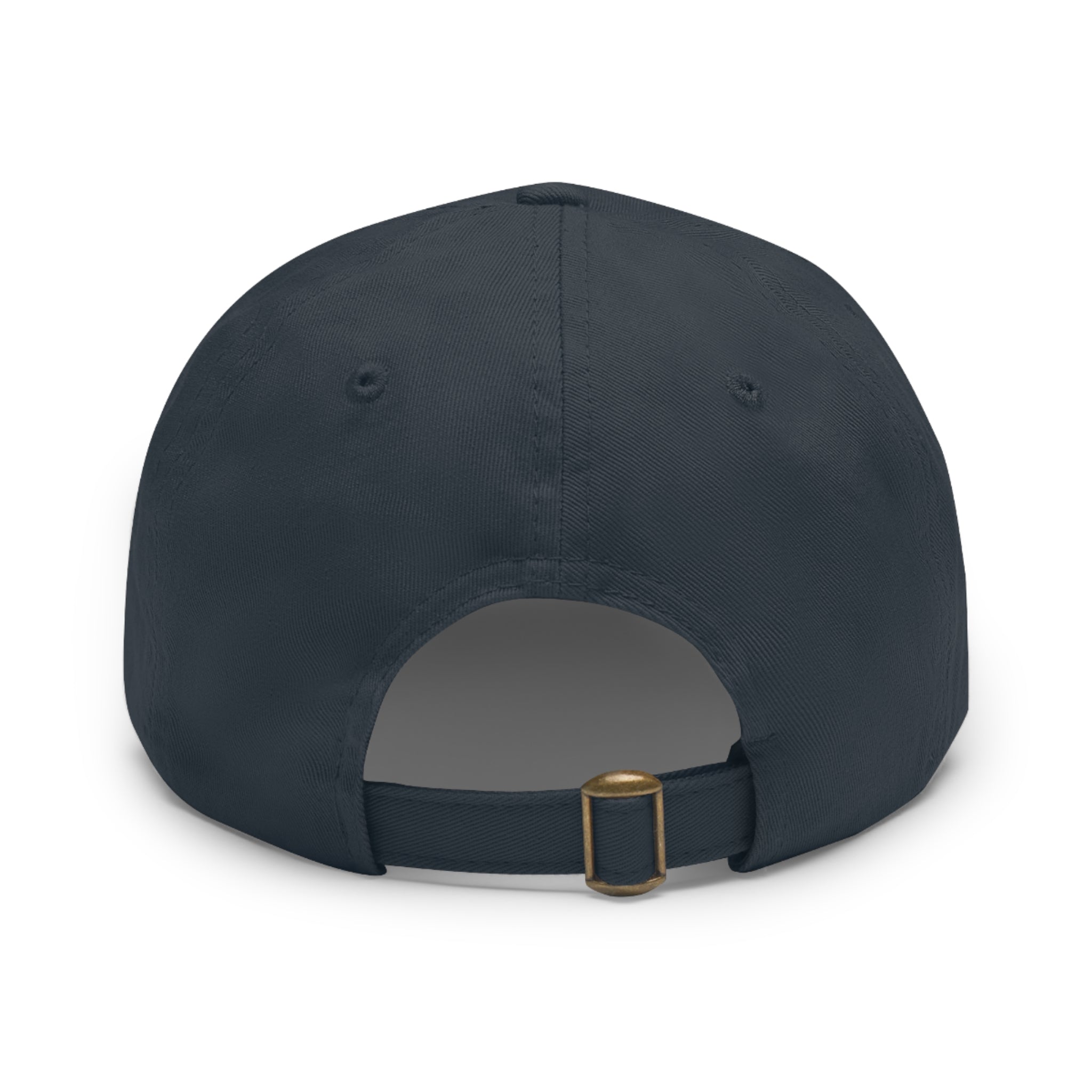 Lake George Round Leather Patch Dad Hat - Bear on Ice Design