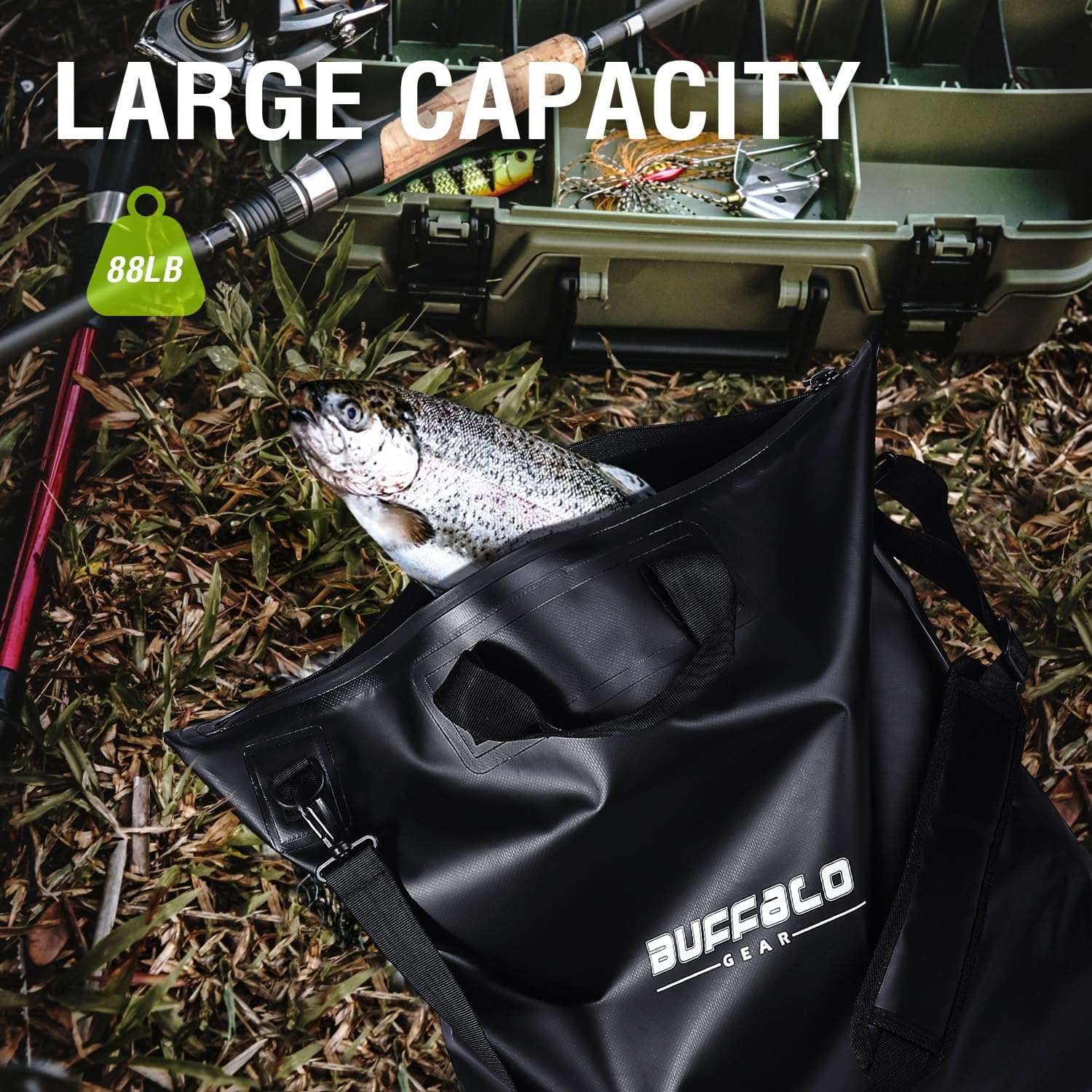 Tournament Weigh-In Bag with Mesh Insert — Waterproof, 24×25"