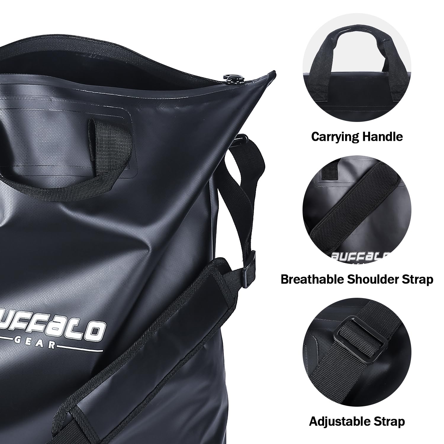 Waterproof Fish Bag with Aerator Pocket — 25", Live Bait & Tournament