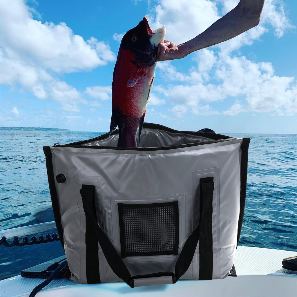 Insulated Fish Cooler Bag with Flat Bottom — 27QT / 26L