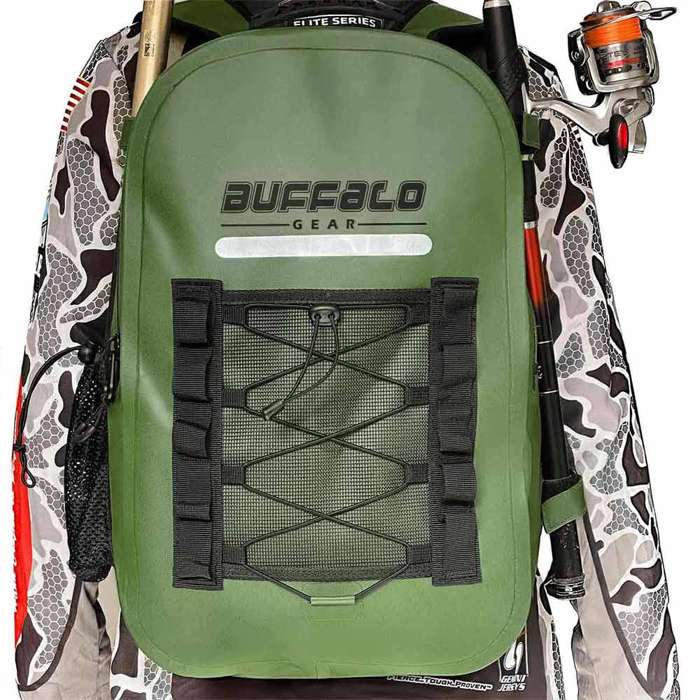 Waterproof Fishing Backpack with Rod Holder — 27QT / 26L, 2 Colors