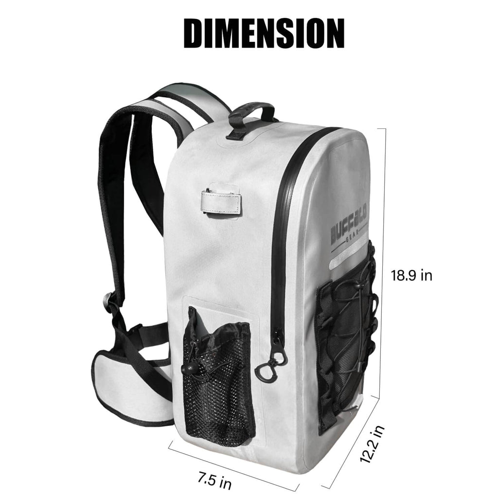 Waterproof Fishing Backpack with Rod Holder — 27QT / 26L, 2 Colors
