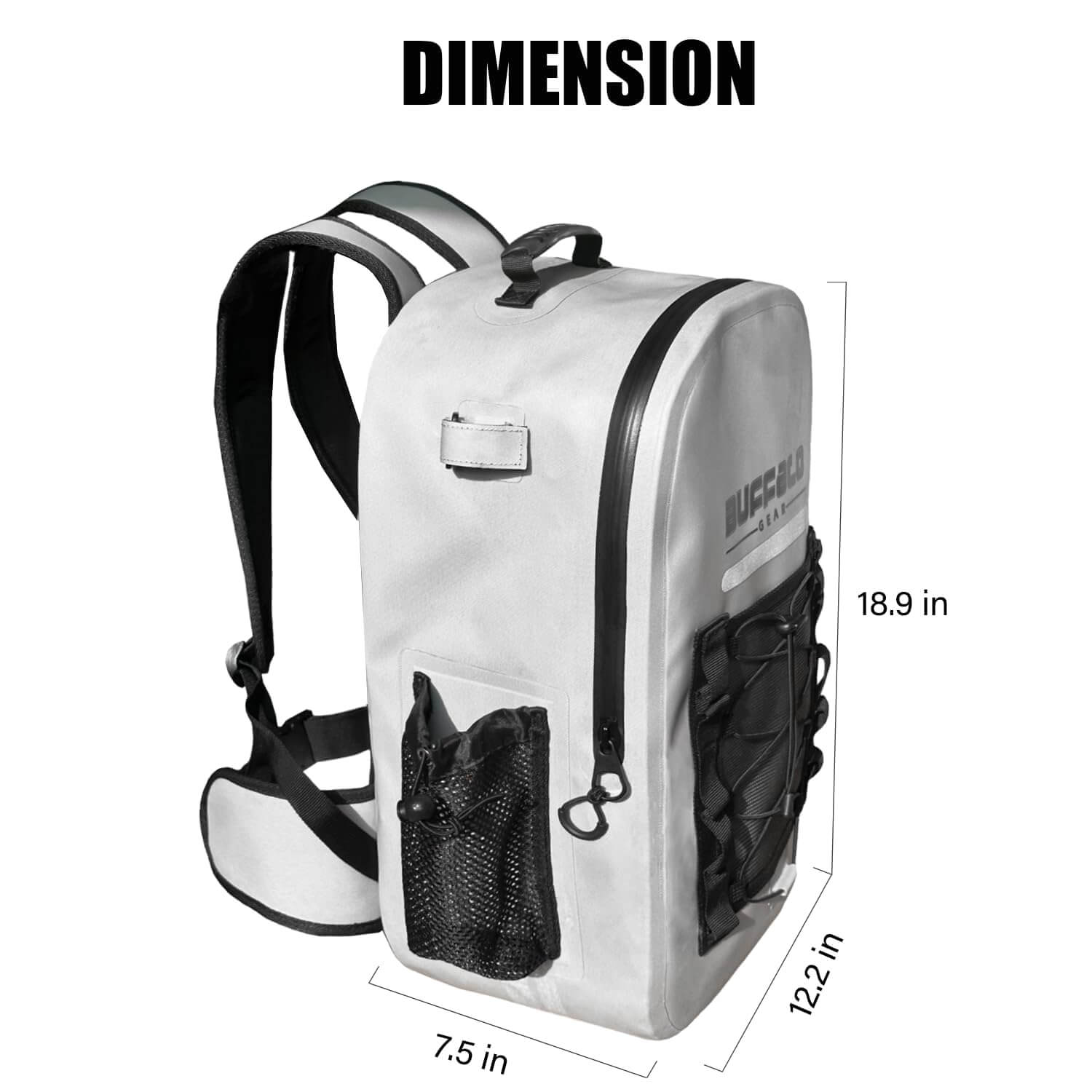 Waterproof Fishing Backpack with Rod Holder — 27QT / 26L, 2 Colors