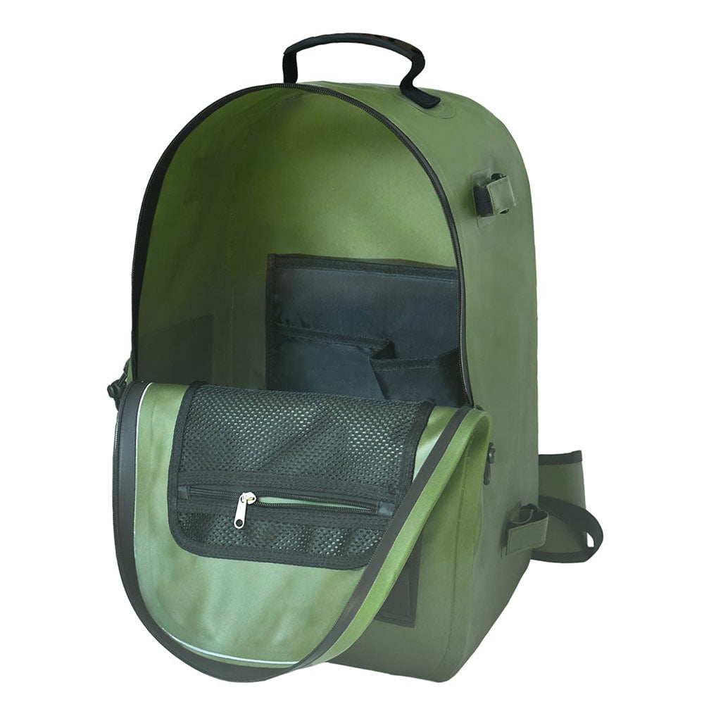 Waterproof Fishing Backpack with Rod Holder — 27QT / 26L, 2 Colors