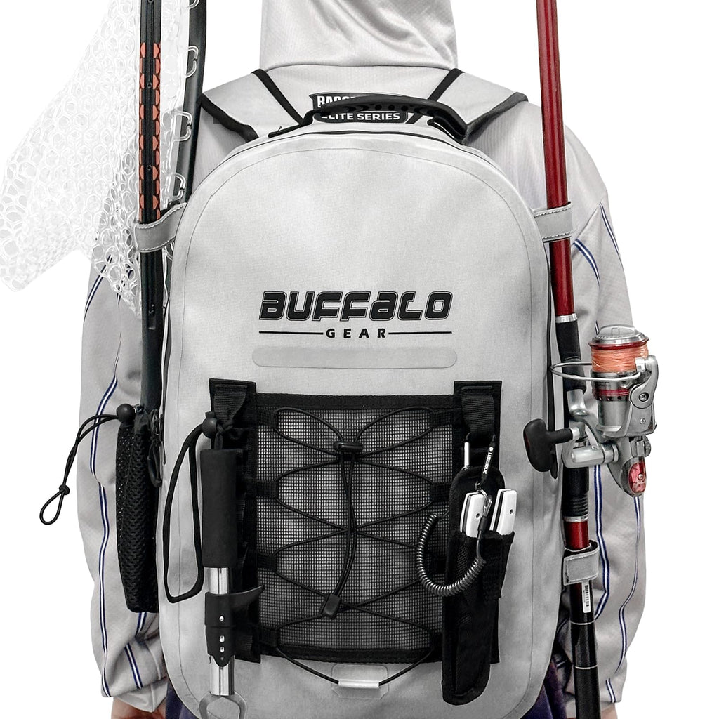 Waterproof Fishing Backpack with Rod Holder — 27QT / 26L, 2 Colors