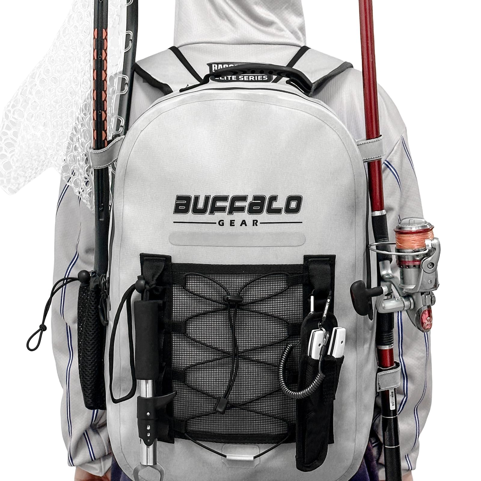 Waterproof Fishing Backpack with Rod Holder — 27QT / 26L, 2 Colors