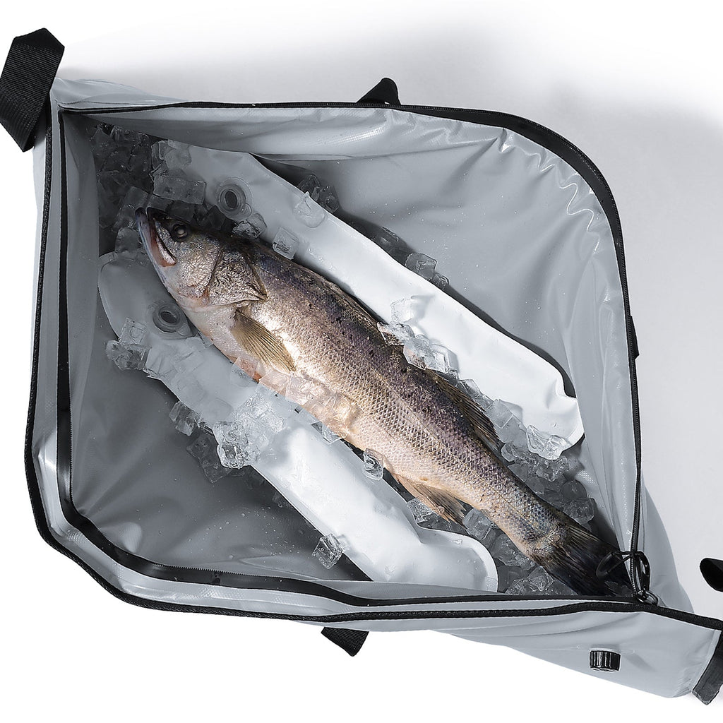 Insulated Fish Cooler Bag — 48×18", Airtight Zipper, 48hr Ice Retention