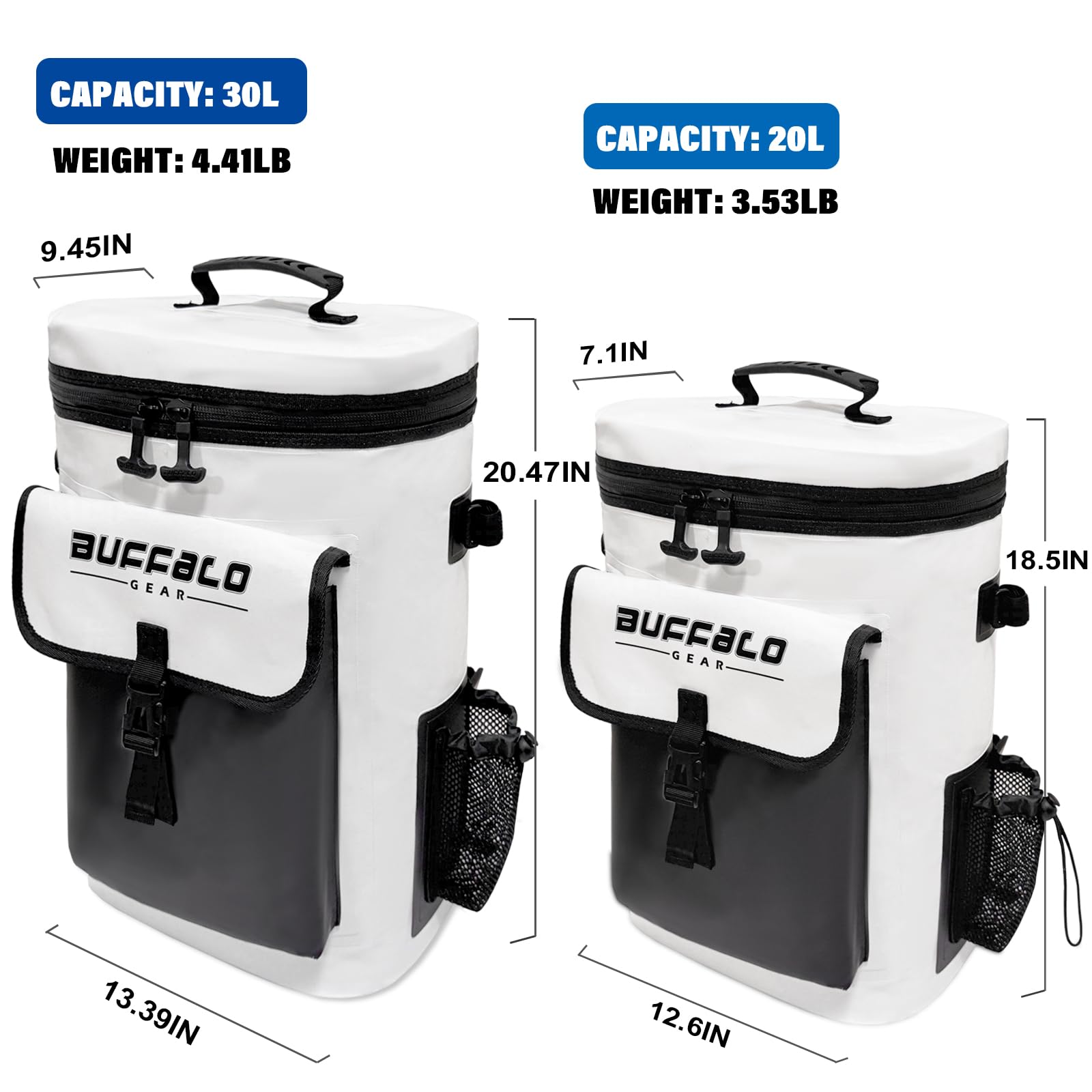 Fish Cooler Backpack — 31QT / 30L, 24–36hr Ice Retention, Rod Holders