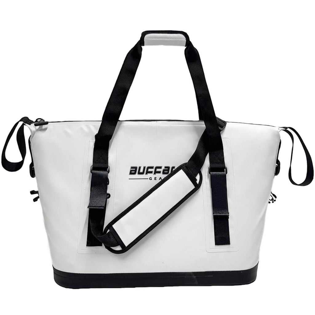Buffalo Gear 37QT Fish Cooler Bag — 36-Hour Ice, Rod Holder & Live Fish Compartment