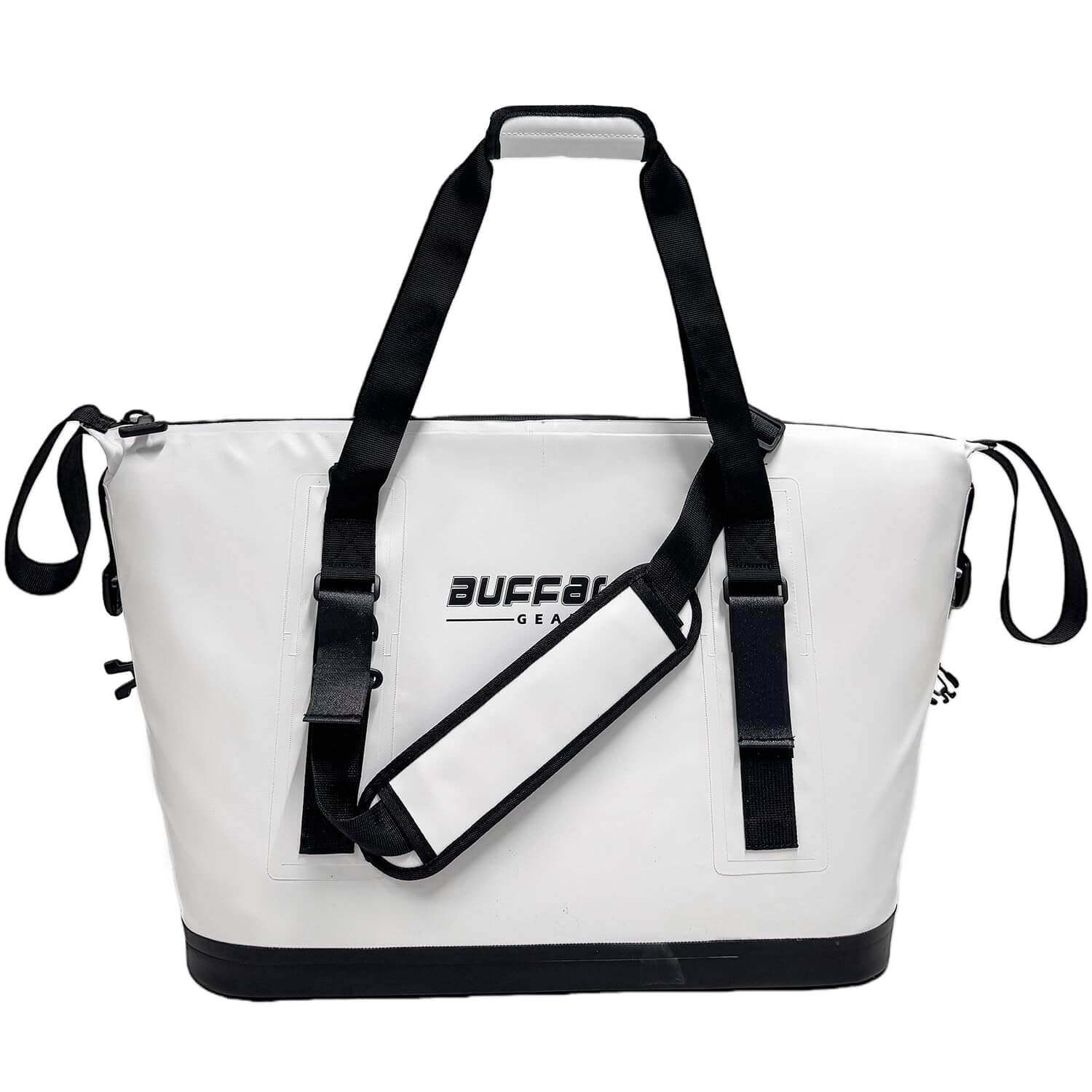 Buffalo Gear 37QT Fish Cooler Bag — 36-Hour Ice, Rod Holder & Live Fish Compartment