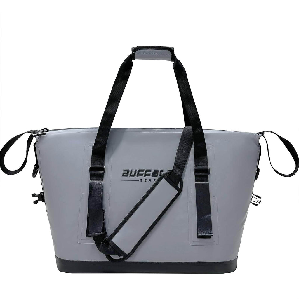 Buffalo Gear 37QT Fish Cooler Bag — 36-Hour Ice, Rod Holder & Live Fish Compartment