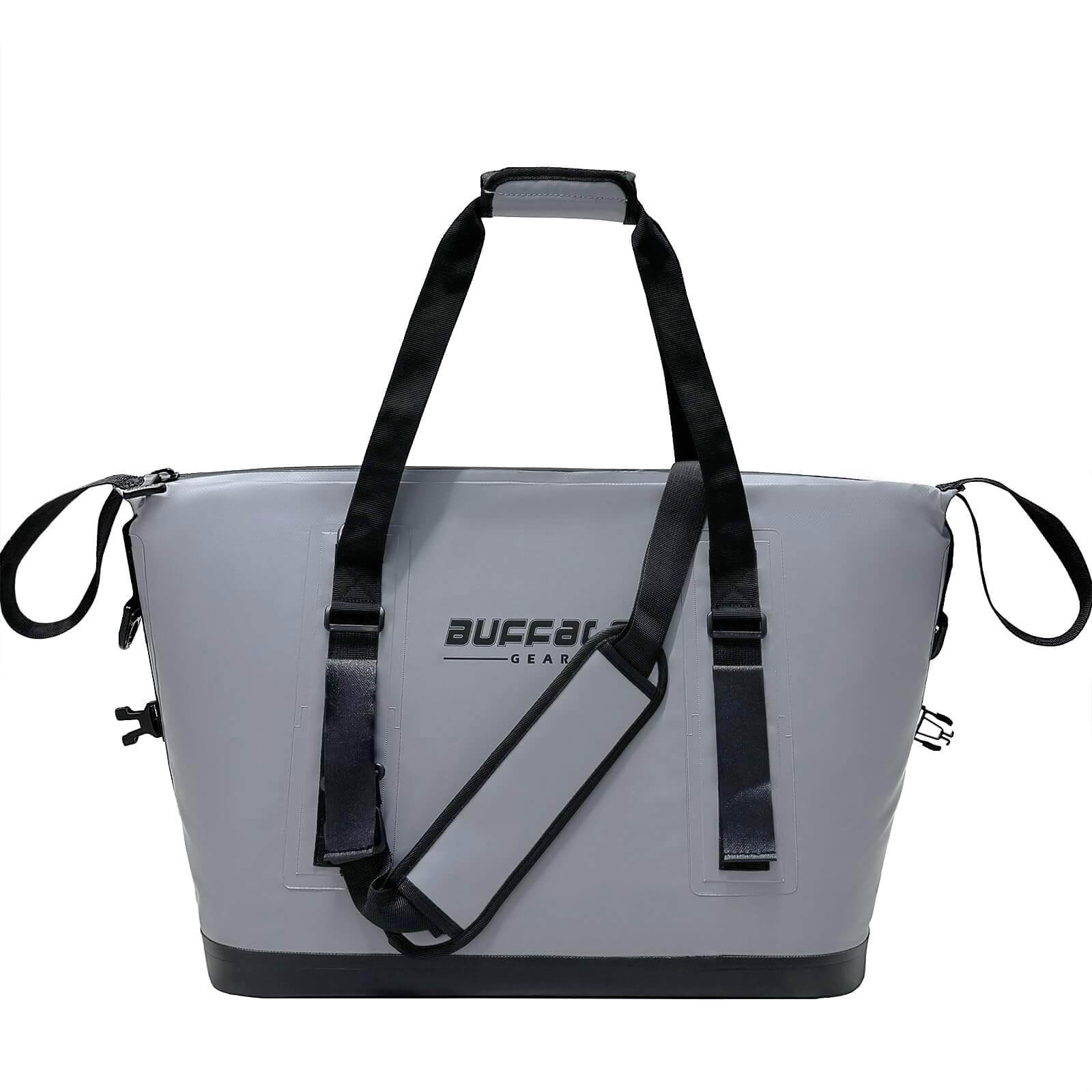 Buffalo Gear 37QT Fish Cooler Bag — 36-Hour Ice, Rod Holder & Live Fish Compartment