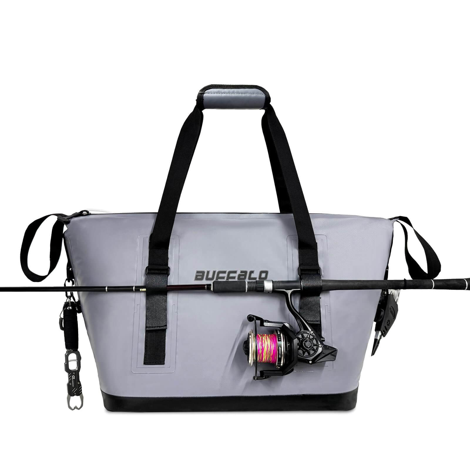 Buffalo Gear 37QT Fish Kill Bag| Leakproof Kayak Soft Cooler Gray