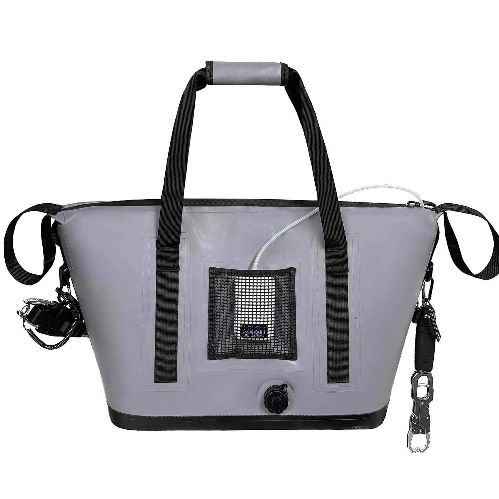 Buffalo Gear 37QT Fish Cooler Bag — 36-Hour Ice, Rod Holder & Live Fish Compartment