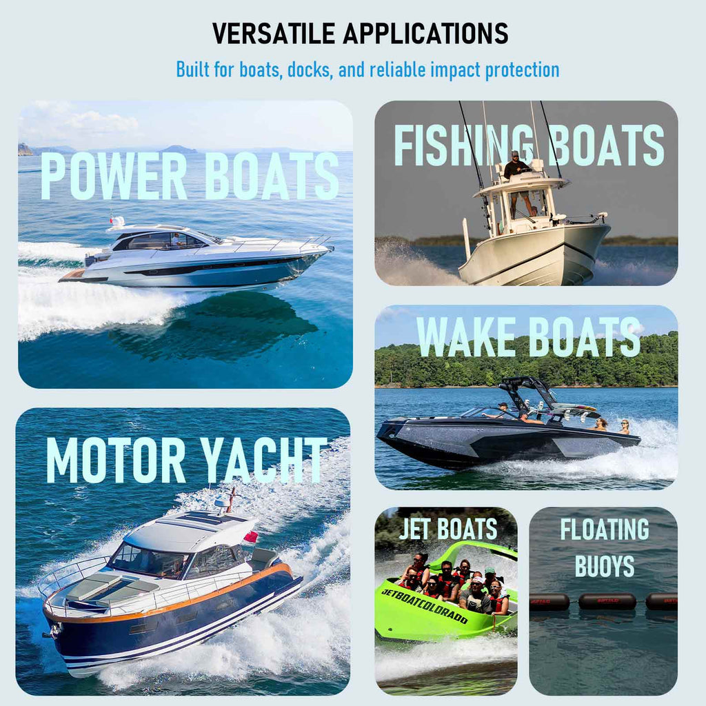 Inflatable Boat Fender with Electric Pump — 11.8×39.4", Marine-Grade PVC