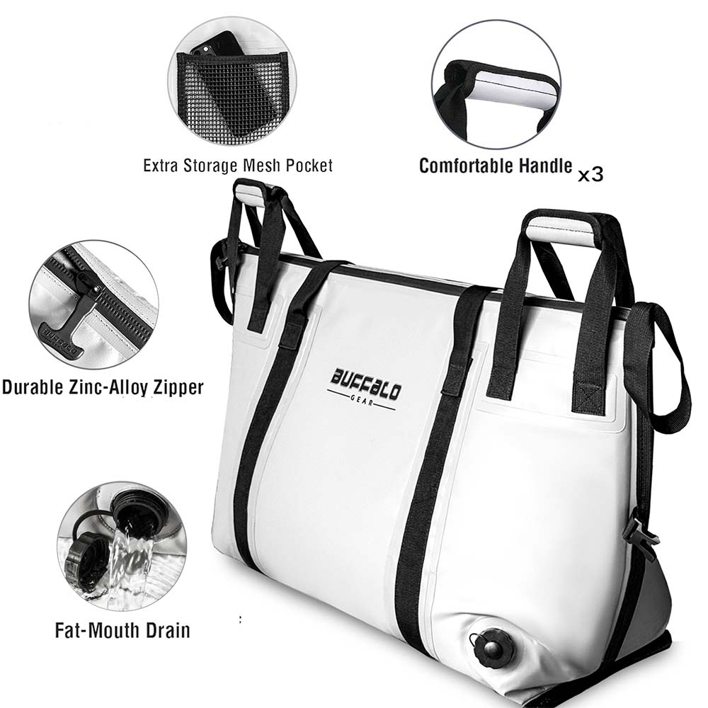 Insulated Fish Cooler Bag with Flat Bottom — 58QT / 55L