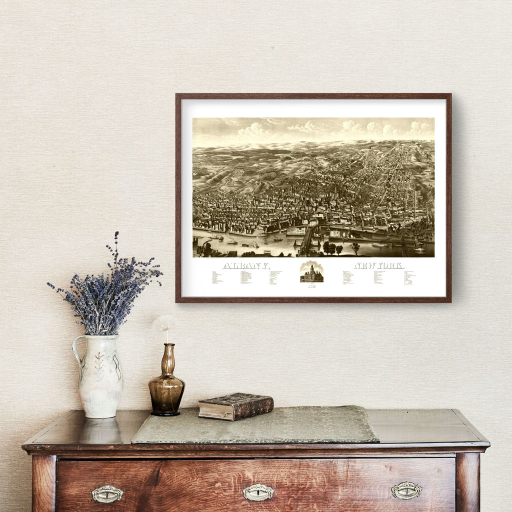 1879 Vintage Map Print of Albany, New York