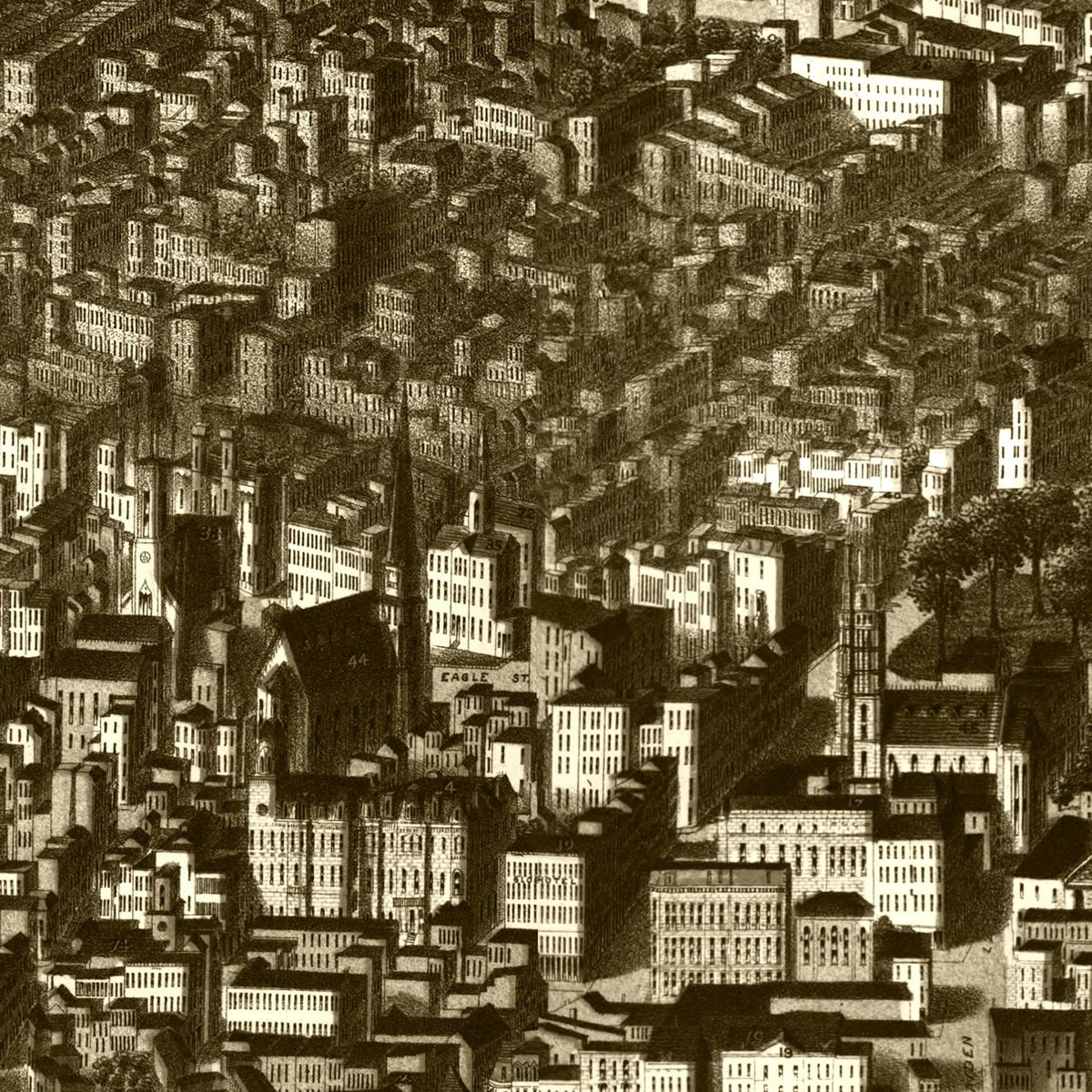 1879 Vintage Map Print of Albany, New York