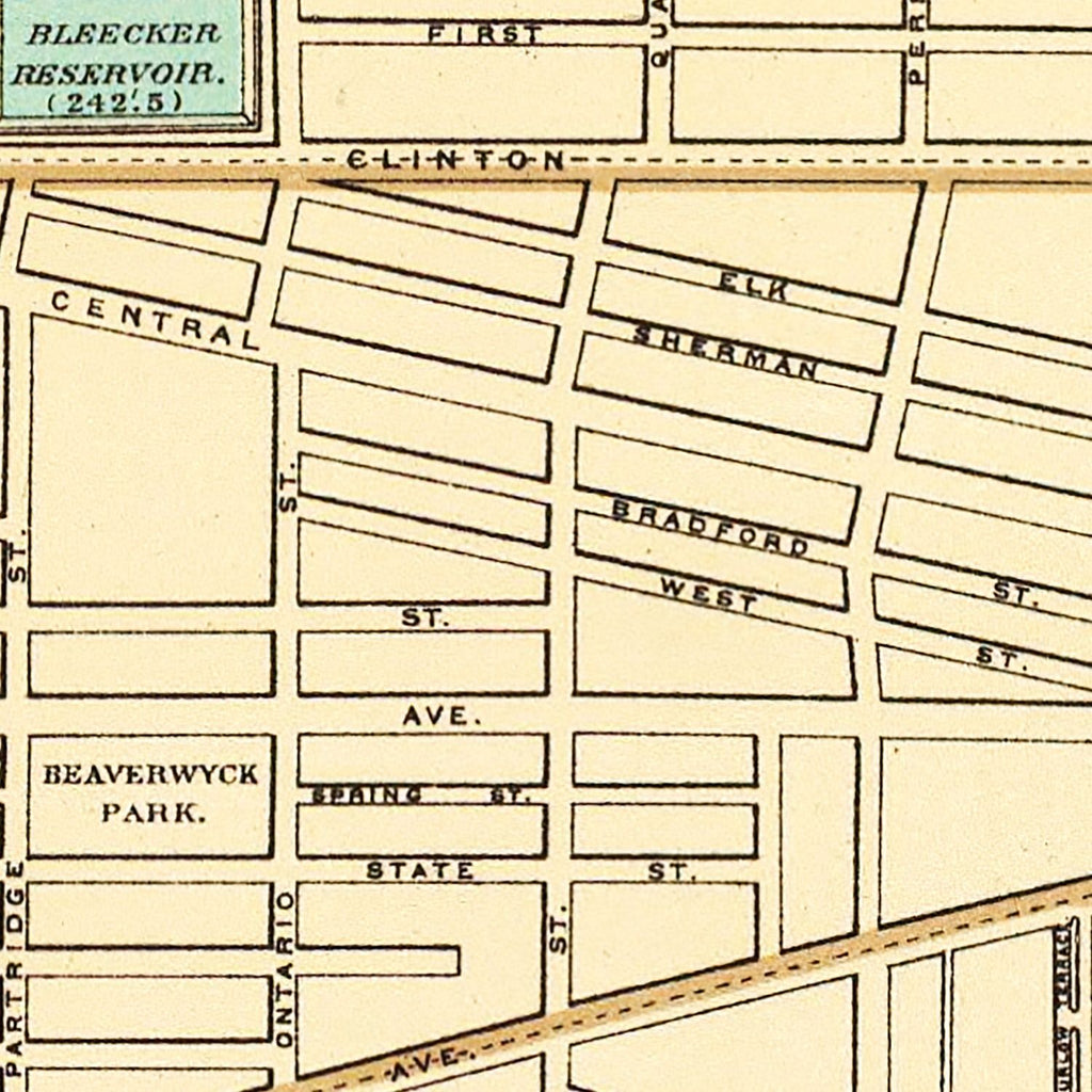 1895 Vintage Map Print of Albany, New York