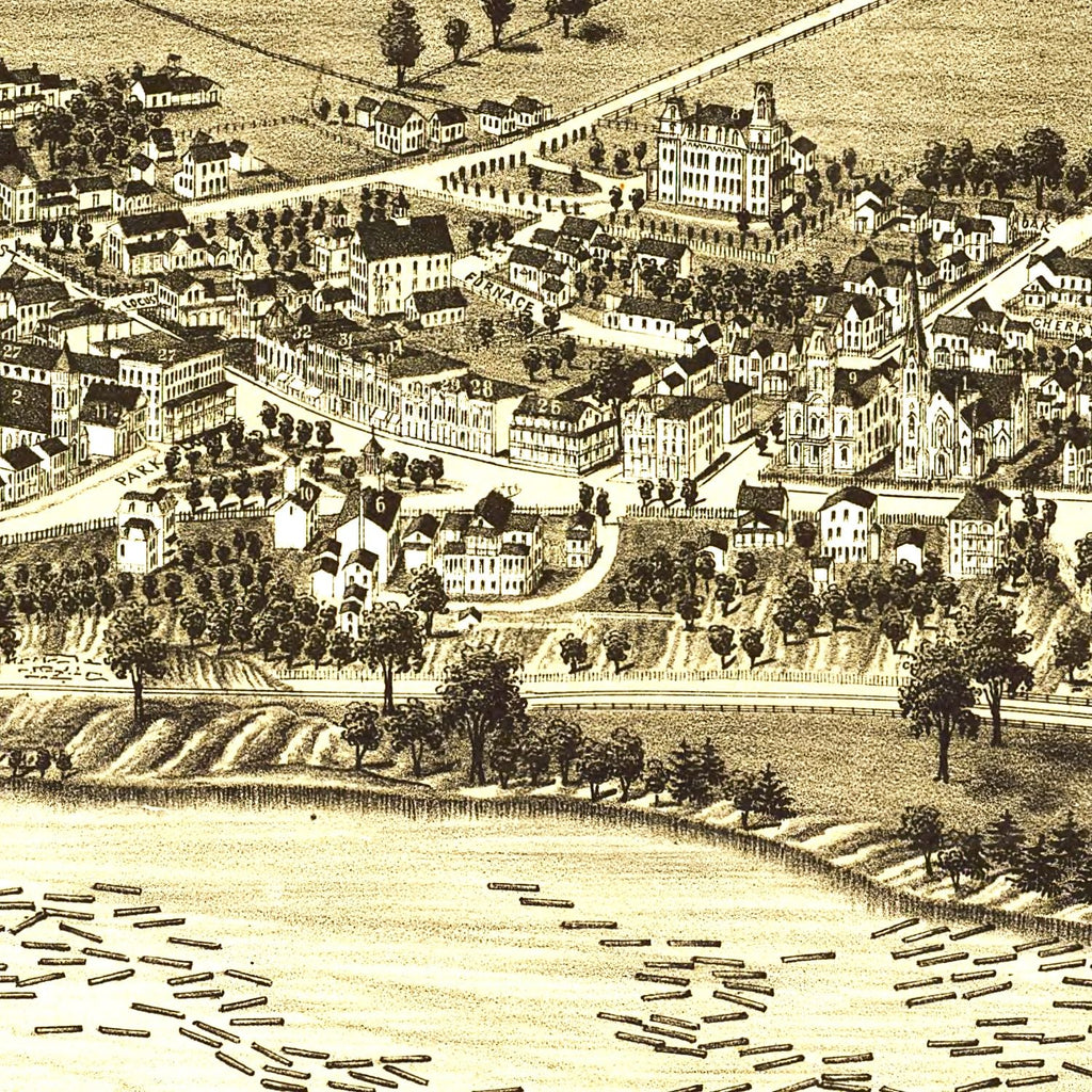 Vintage Map of Sandy Hill (Hudson Falls), New York — 1884