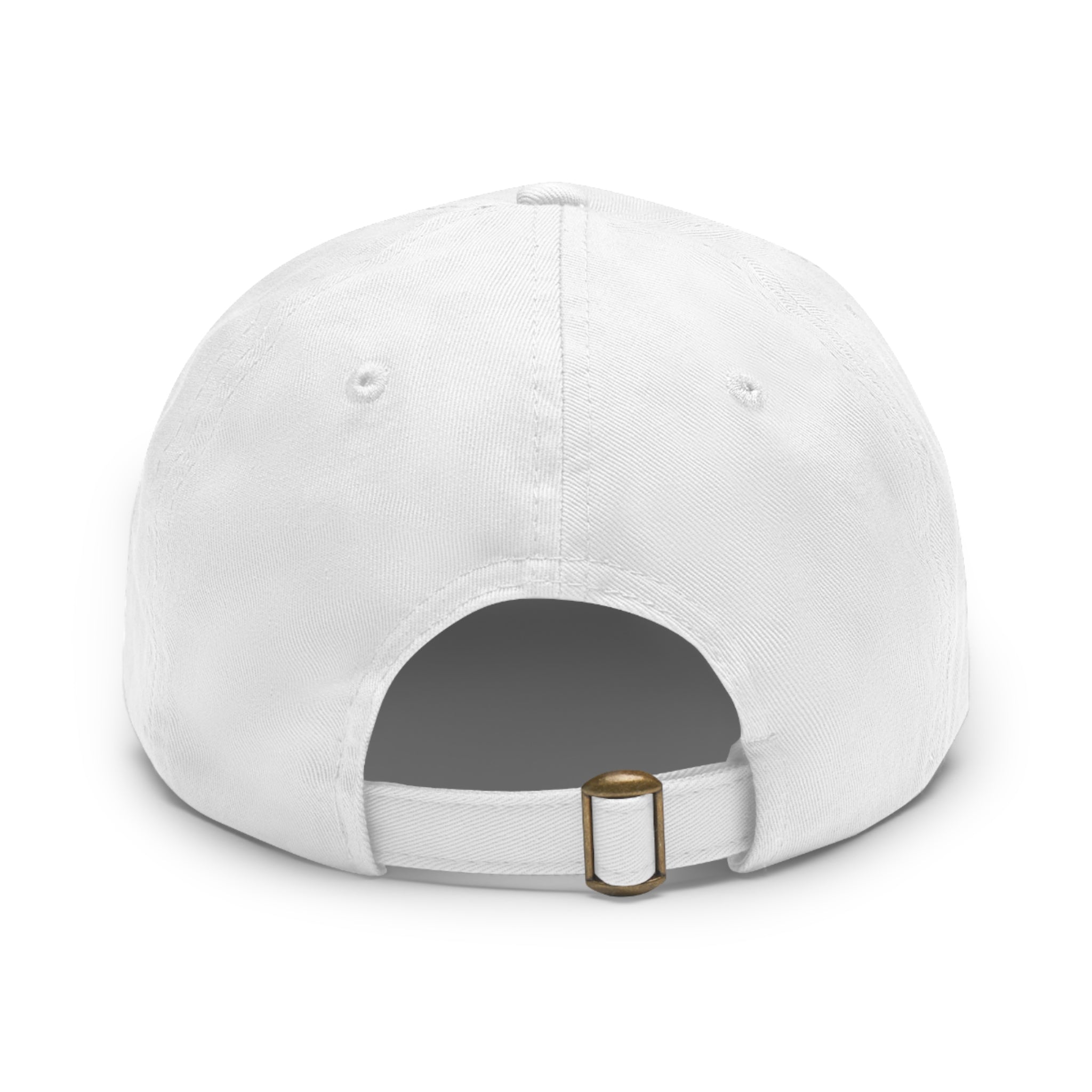 Lake George Round Leather Patch Dad Hat - Bear on Ice Design