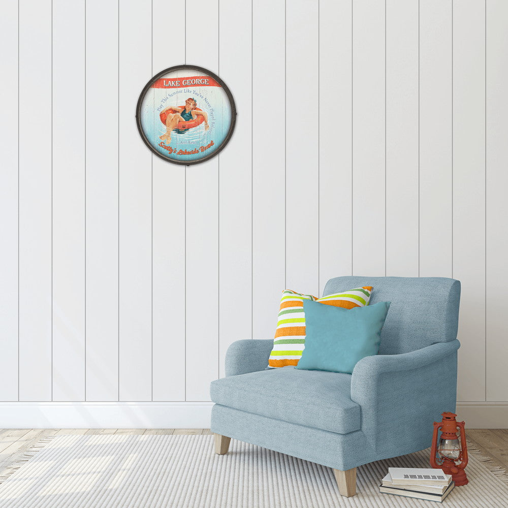 Play This Summer: Girl - Barrel End Wall Art