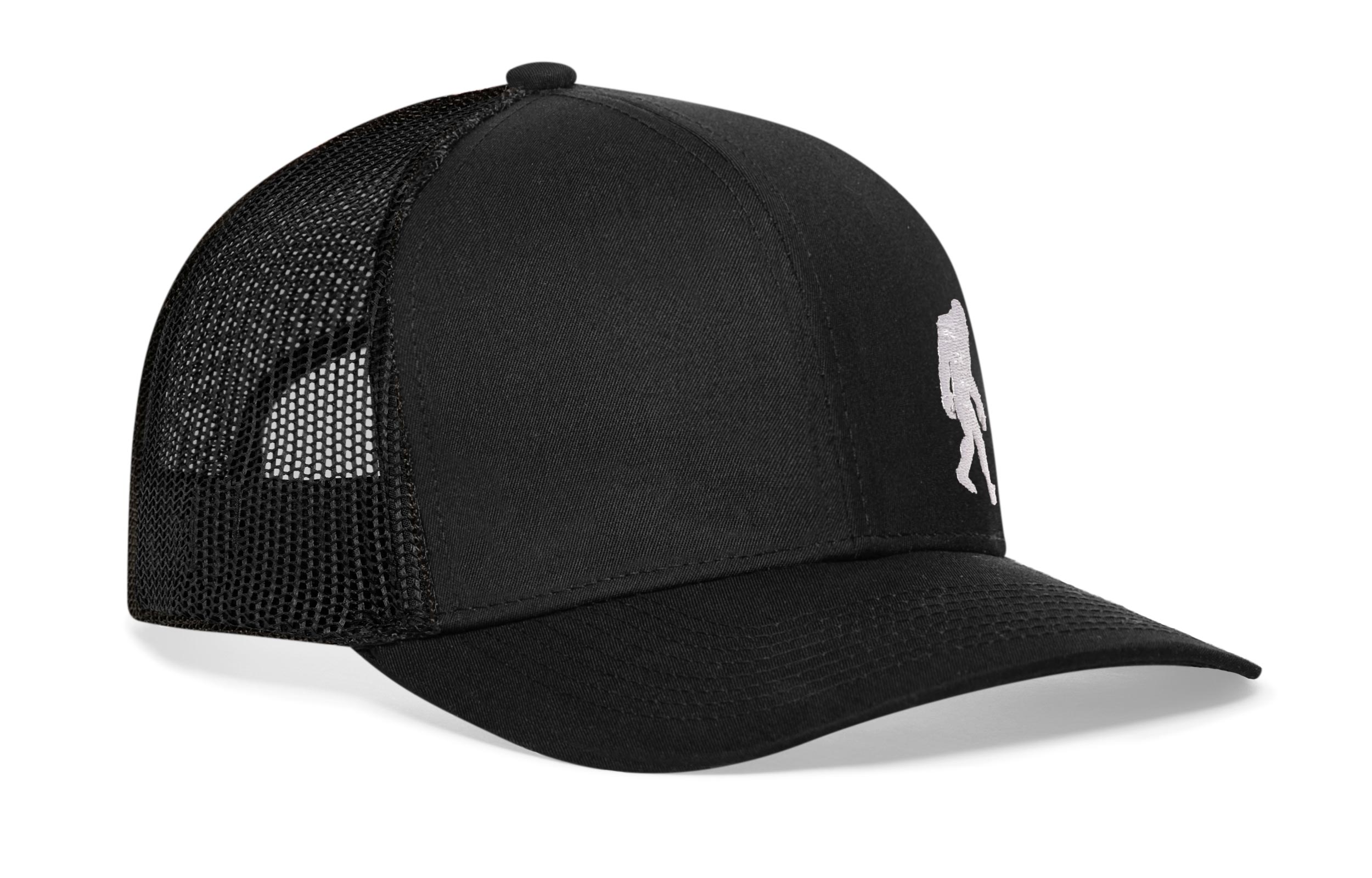 Bigfoot Trucker Hat — Sasquatch Embroidered Snapback, 3 Colors
