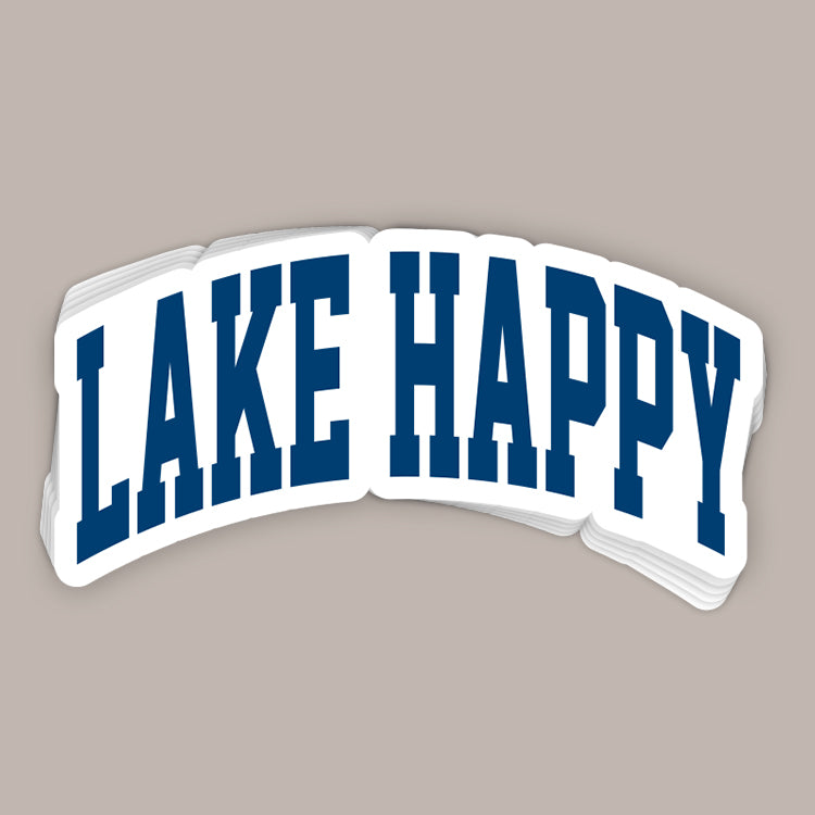 Lake Happy Arch Sticker | Bold Font Lake George Decal