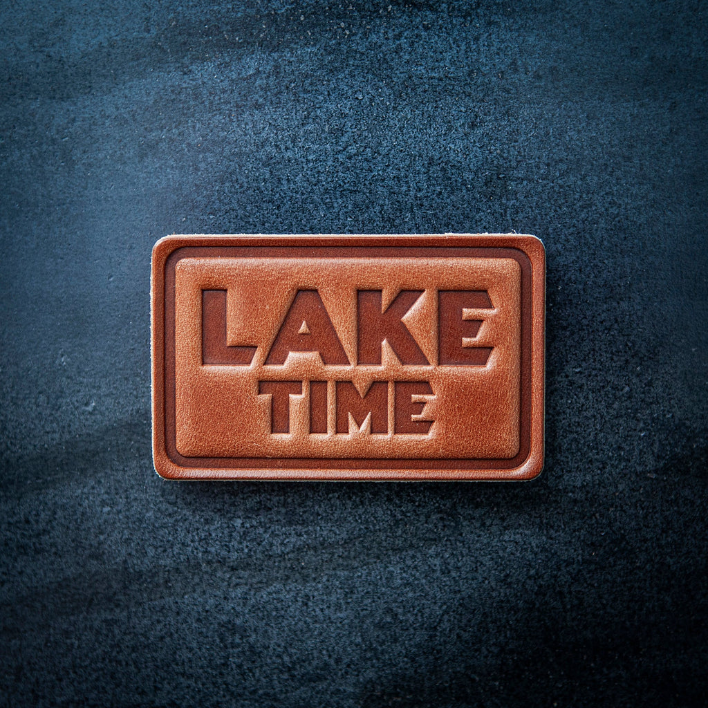 "Lake Time" Leather Magnet Block Style