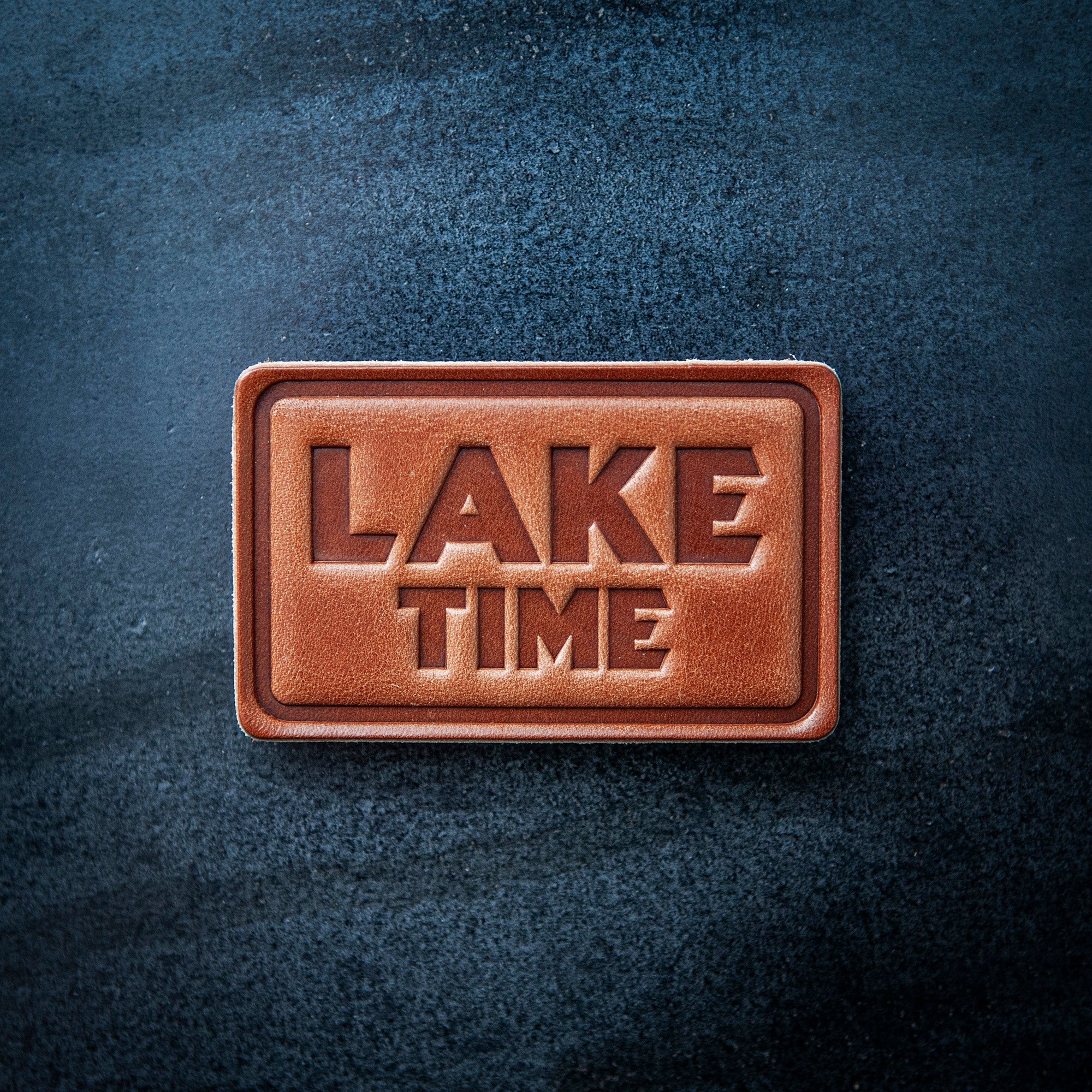 "Lake Time" Leather Magnet Block Style