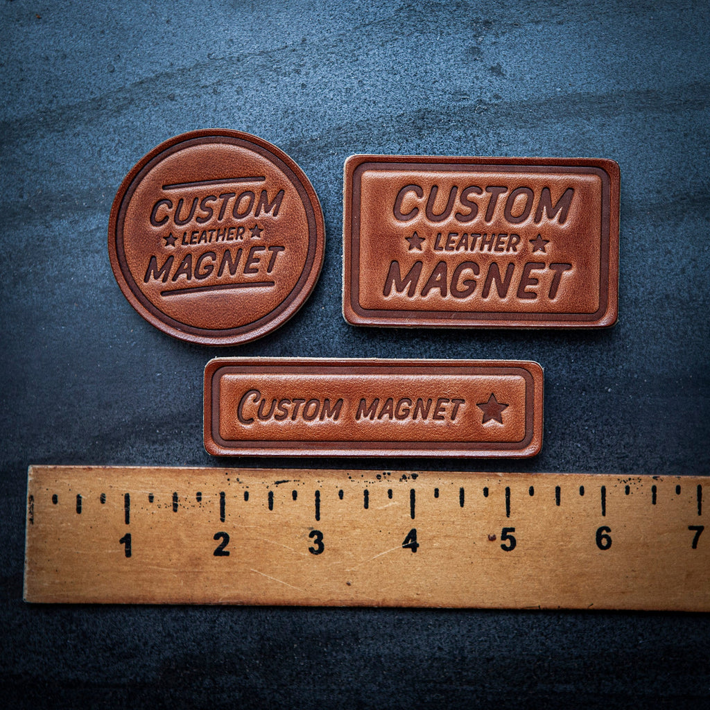 "Lake Time" Leather Magnet Block Style