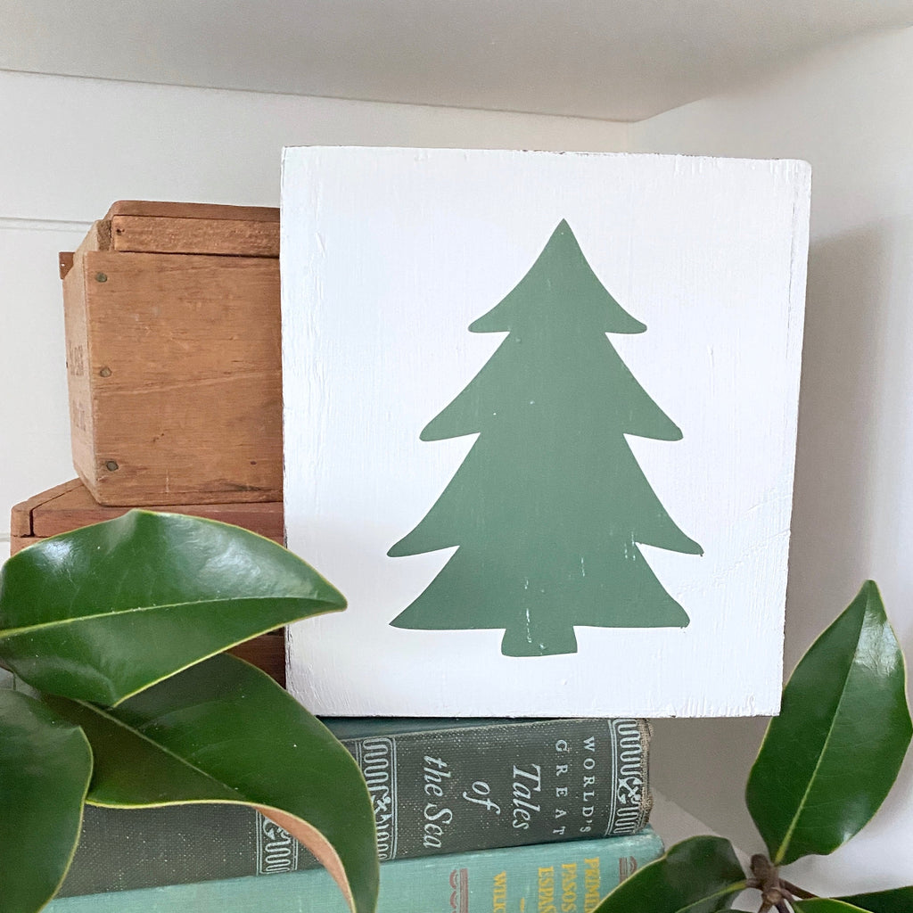 Christmas Tree Wood Sign