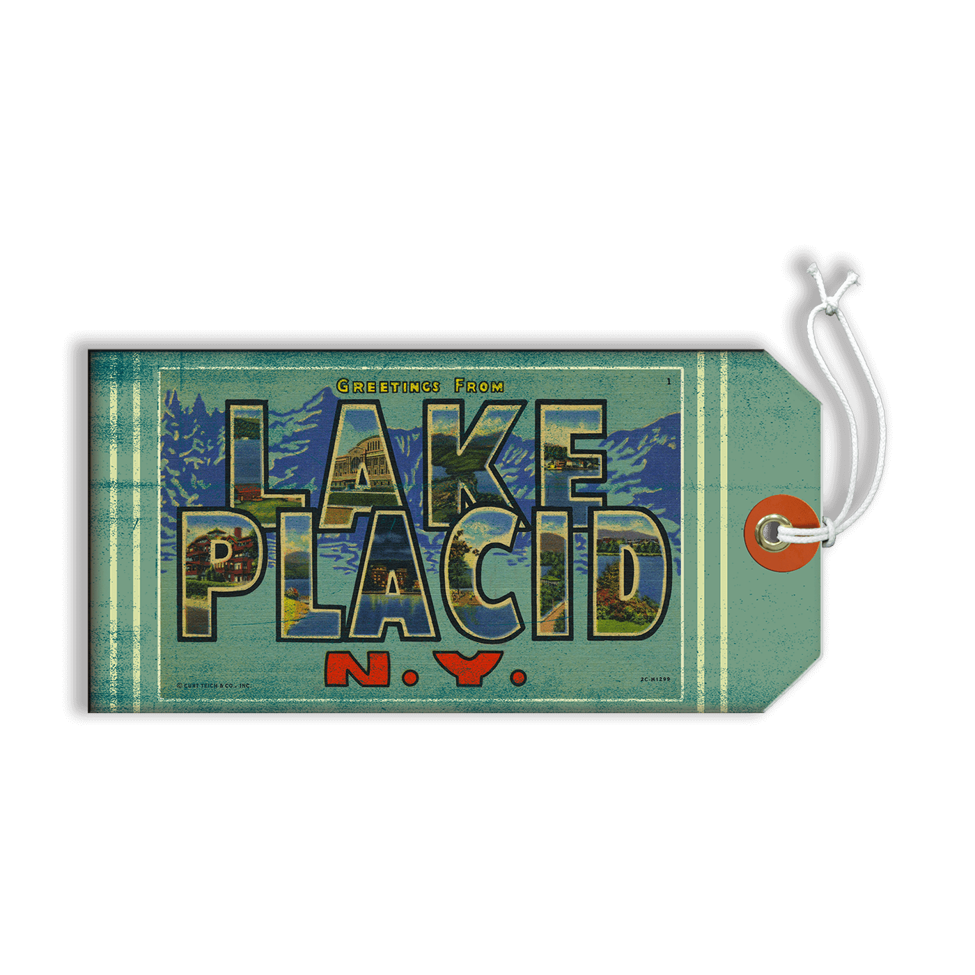 Lake Placid, New York - Luggage Tag Wall Art