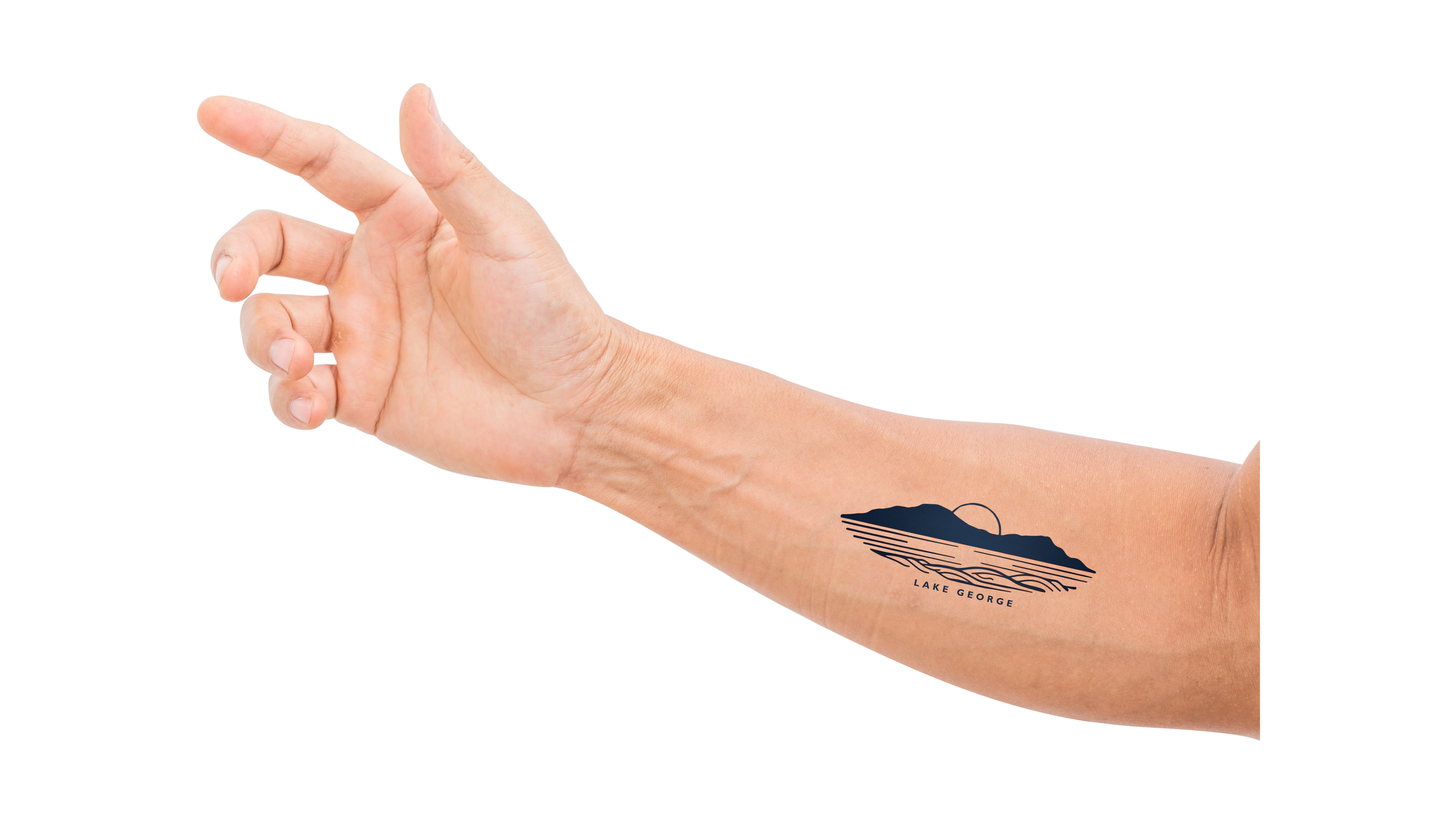 Lake George Temporary Tattoo - Sunset Design