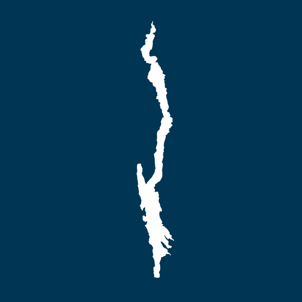 Lake George Car Sticker - White Vinyl Decal | 10